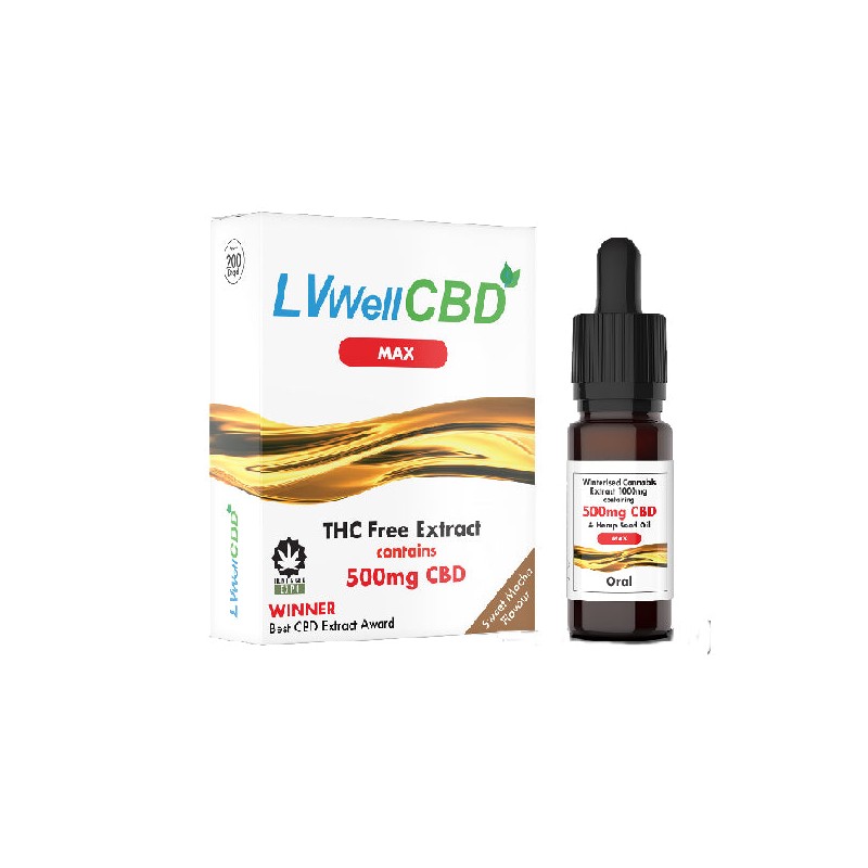 LVWell CBD 500mg 10ml Max Hemp Seed Oil