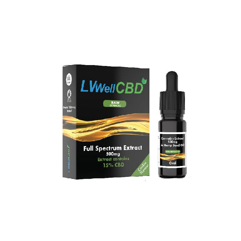 LVWell CBD 500mg 10ml Raw Cannabis Oil