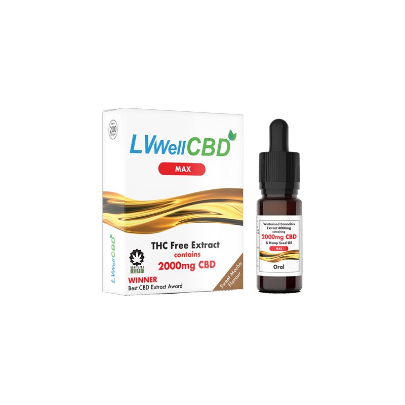 LVWell CBD Broad Spectrum 2000mg CBD 10ml Max Oil