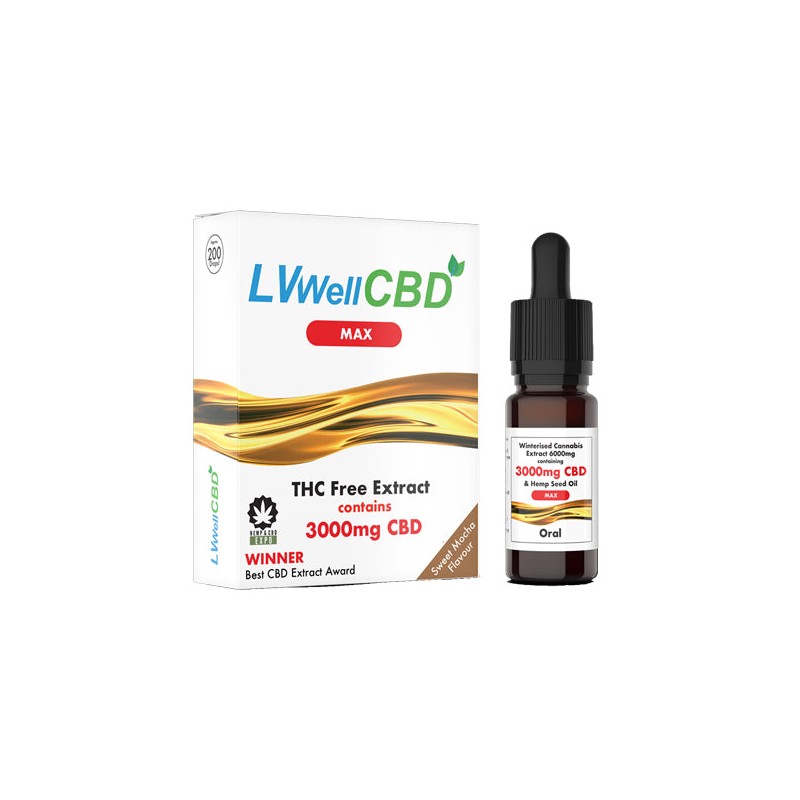 LVWell CBD Broad Spectrum 3000mg CBD 10ml Max Oil