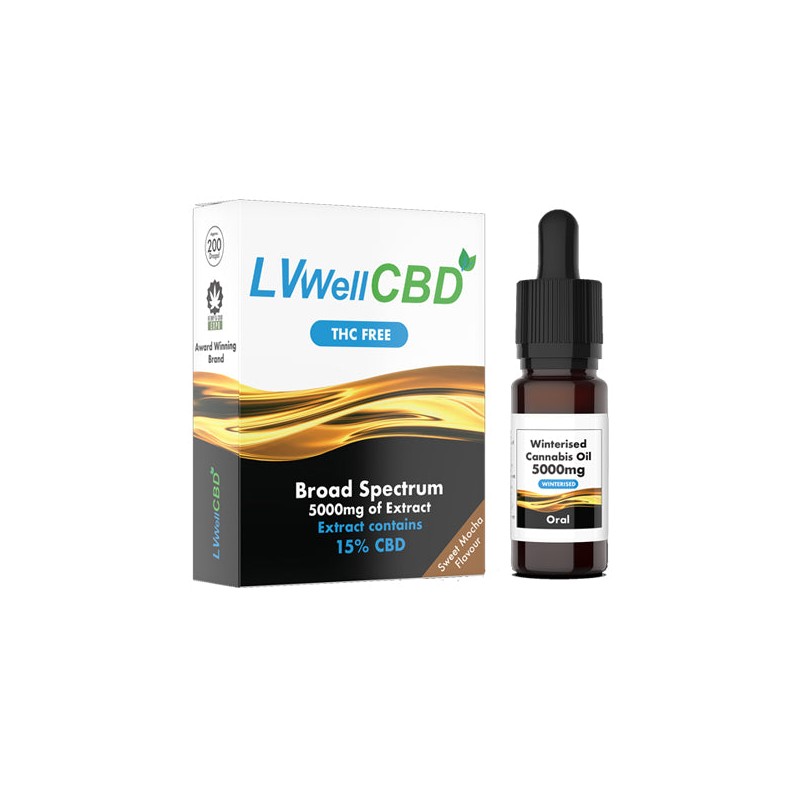 LVWell CBD Broad Spectrum 5000mg CBD 10ml Winterised Oil