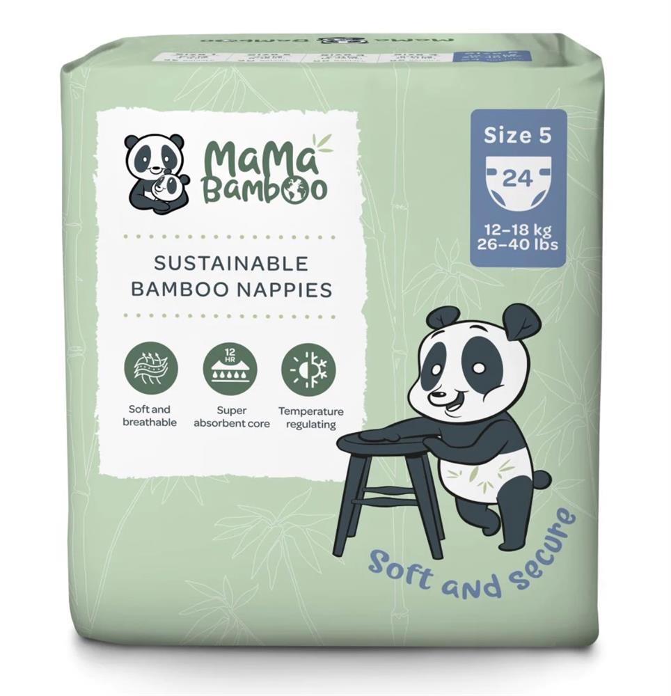 Mama Bamboo Eco Nappies - Size 5 (X-Large) 1080g