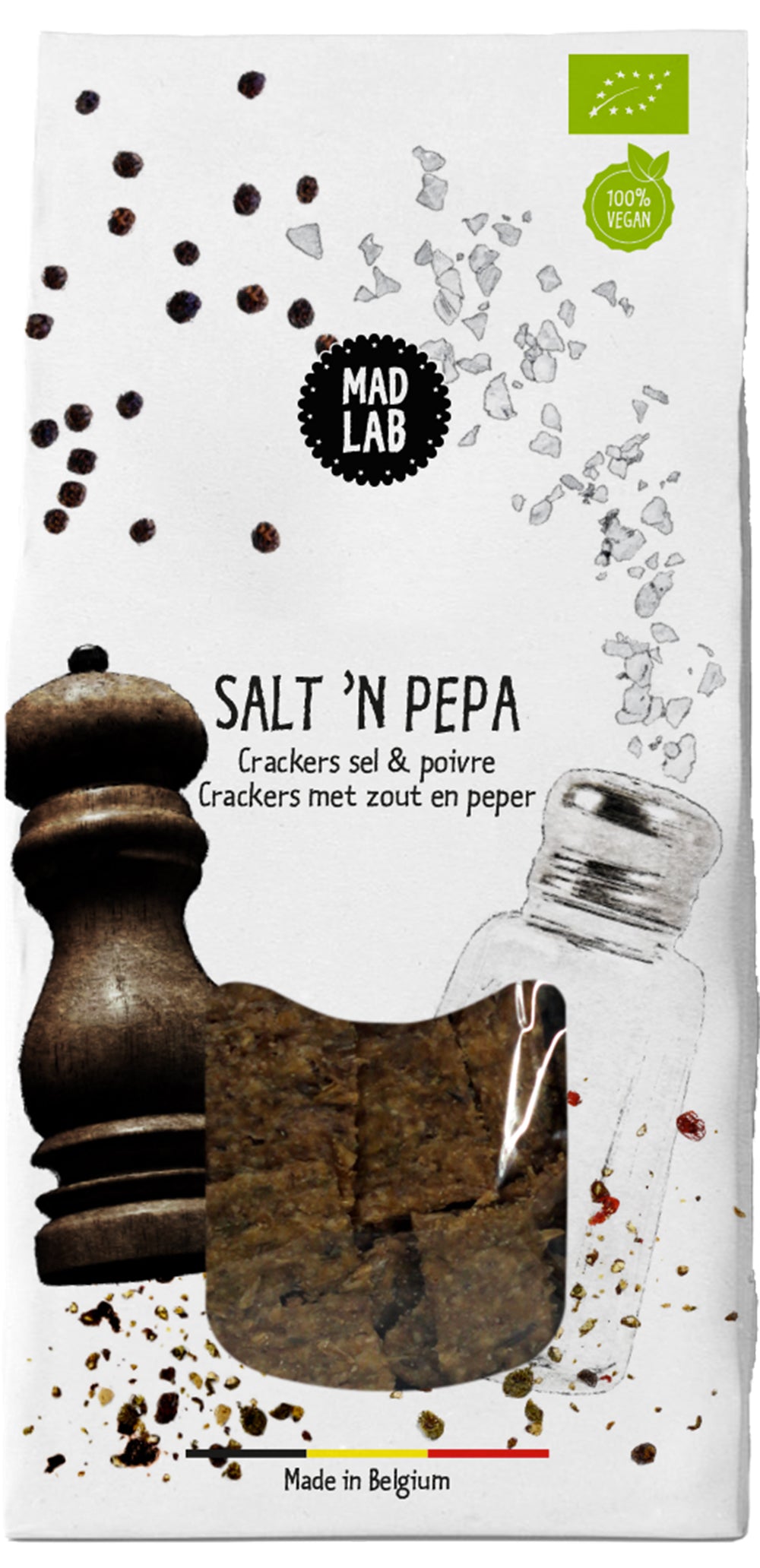 Salt 'N Pepa - Organic Salt and Pepper Crackers 110g