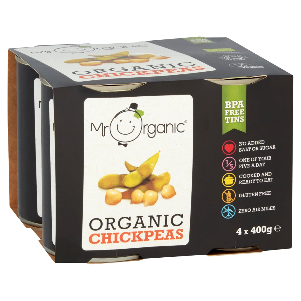 Organic Chick Peas 4 x 400g Pack