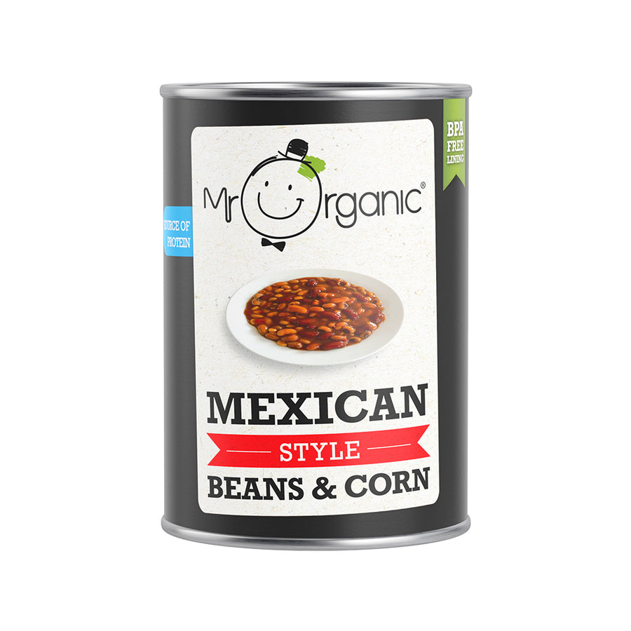 Mr Organic Mexican Style Beans and Corn 400g