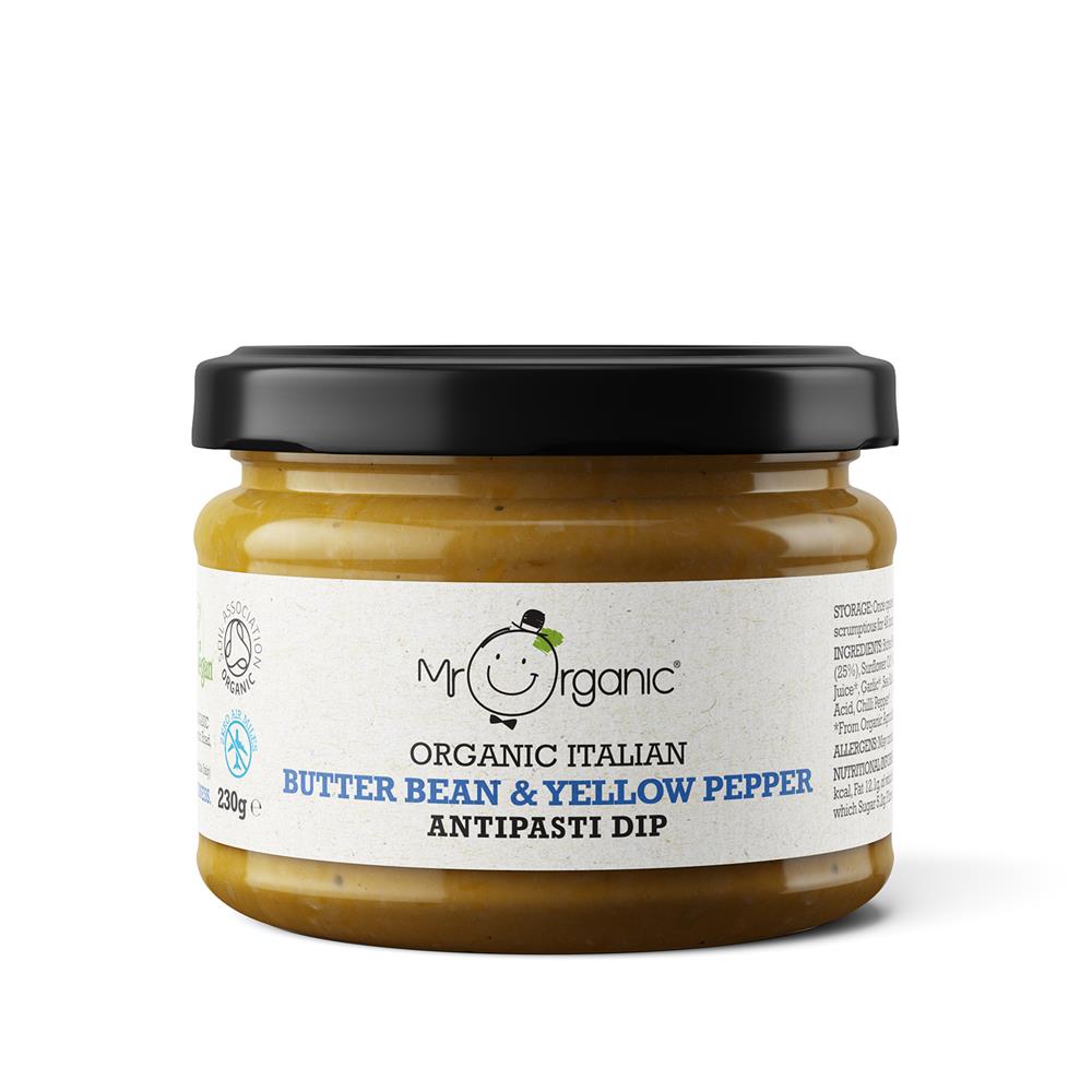 Mr Organic Butter Bean & Yellow Pepper Antipasti Dip 230g