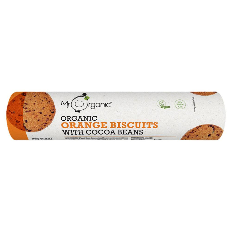 Mr Organic Orange Biscuits with Cocoa Beans 250g