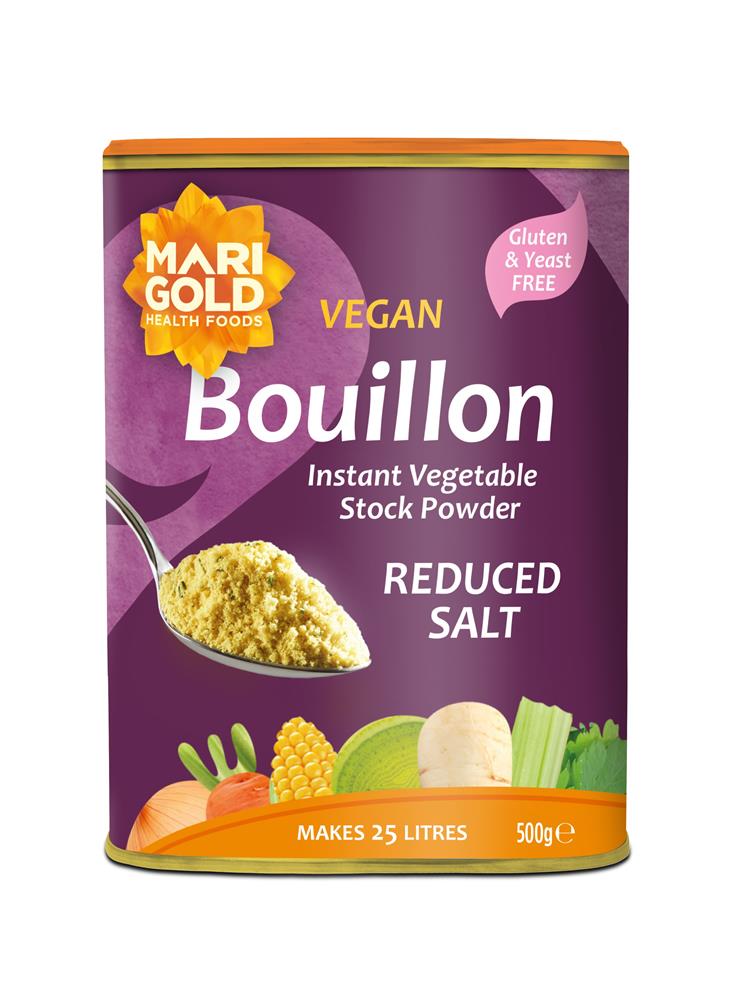 Marigold Less Salt Veg Bouillon 500g Purple