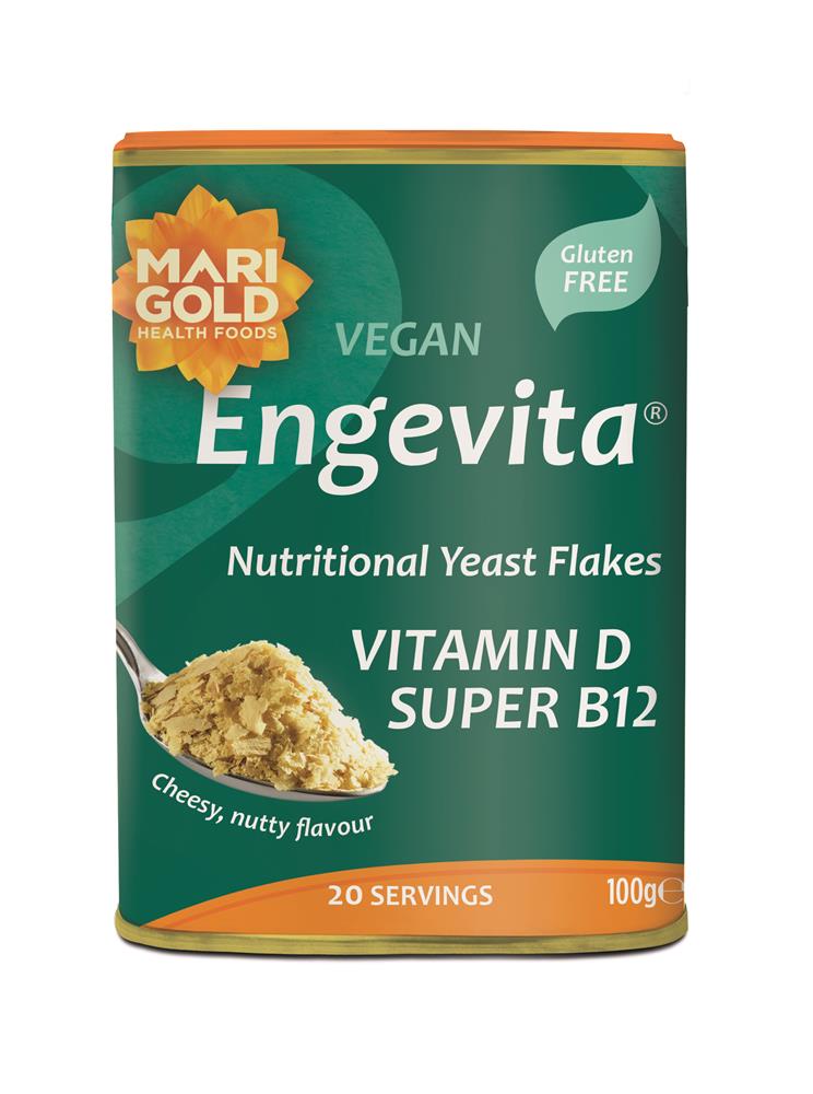 Marigold Super Engevita Vit D B12 Yeast Flakes Green