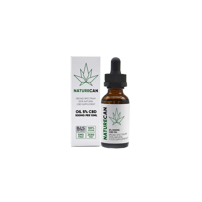 Naturecan 5% 500mg CBD Broad Spectrum MCT Oil 10ml