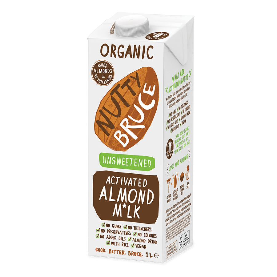 Nutty Bruce Activated Unsweetened Almond Milk 1L