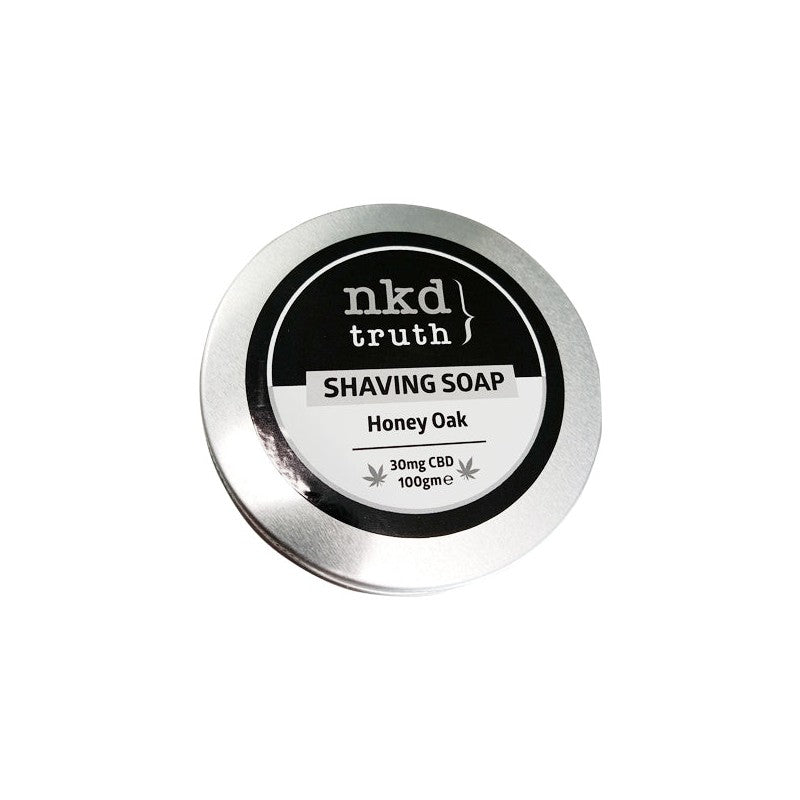 NKD 30mg CBD Speciality Shaving Soap 100g - Honey Oak