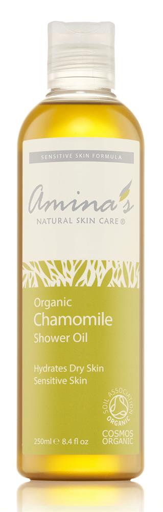 Organic Chamomile Shower Oil for Dry to Sensitive Skin 250ml