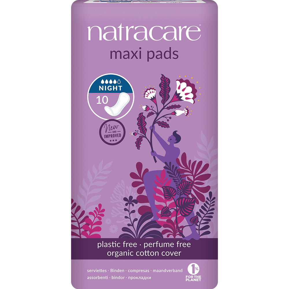 Natural Maxi Pads Night-time x 10