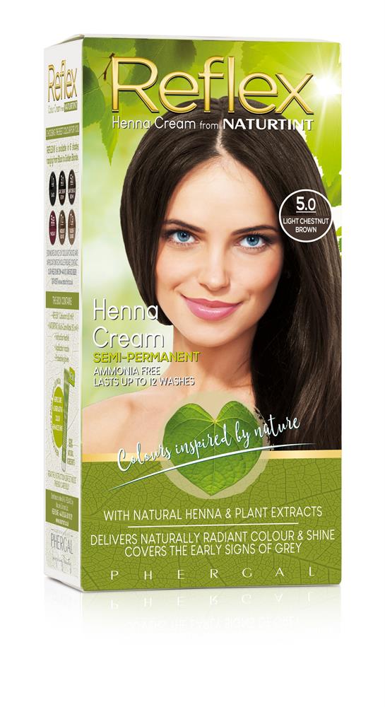 Reflex Naturtint Semi-Perm Colour - 5.0 Lt Chestnut Brown 110ml