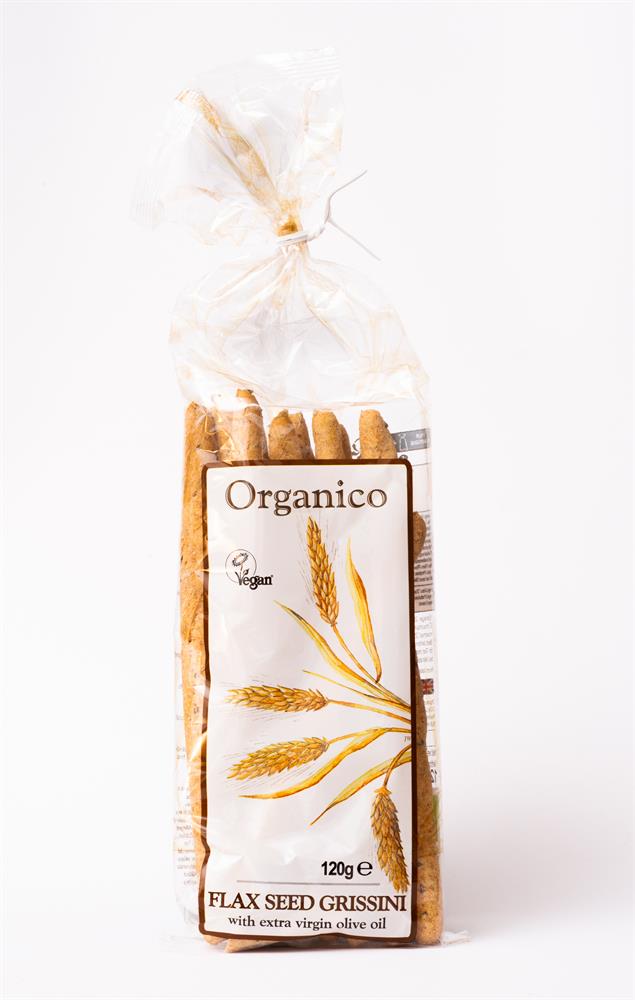 Organic Flaxseed Breadsticks 120g