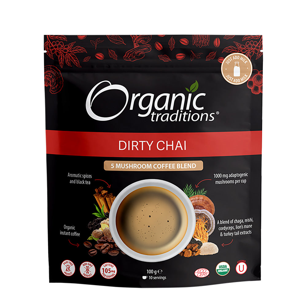 Organic 5 Mushroom Coffee Blend Dirty Chai 100g