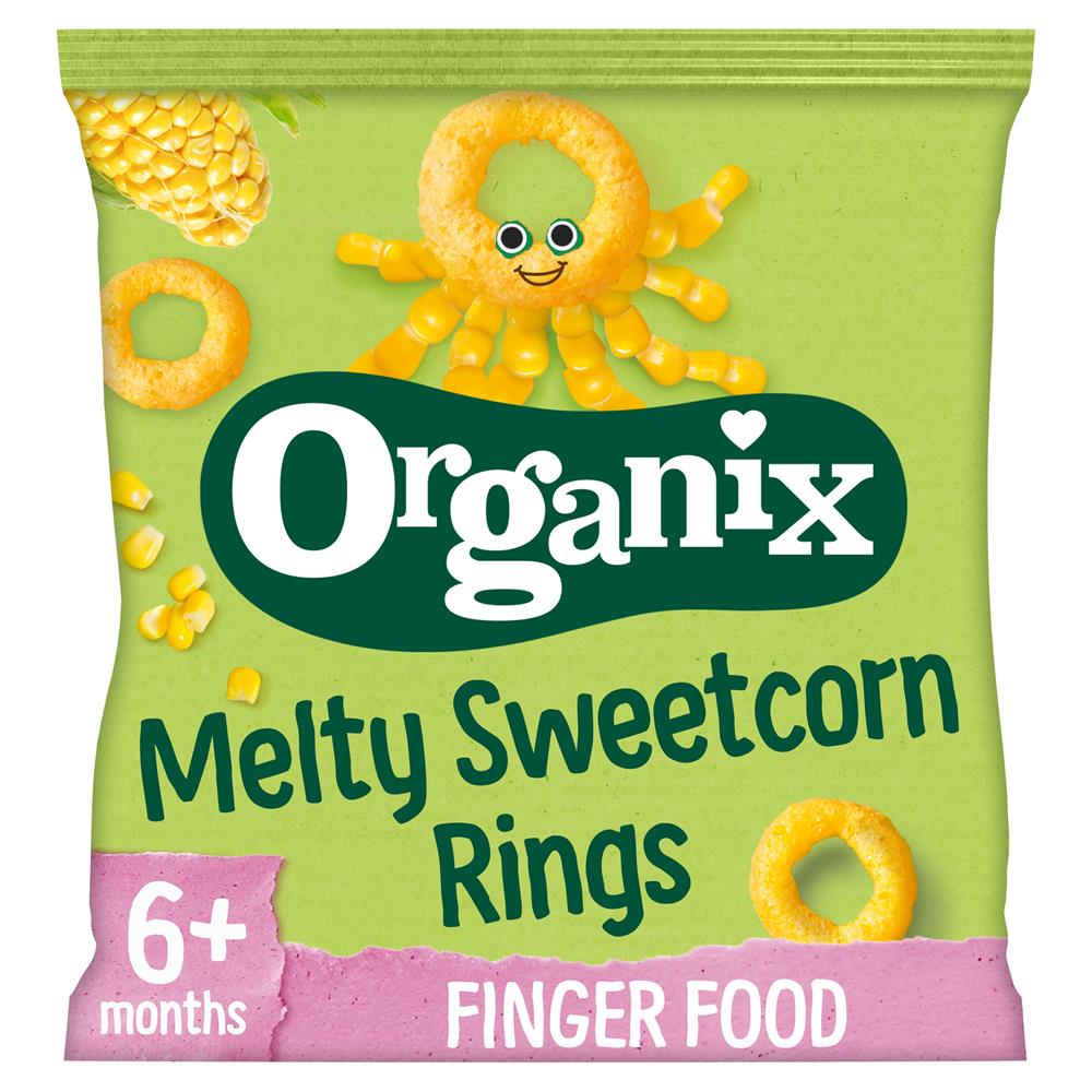 Melty Sweetcorn Rings Organic Baby Finger Food Snack 20g