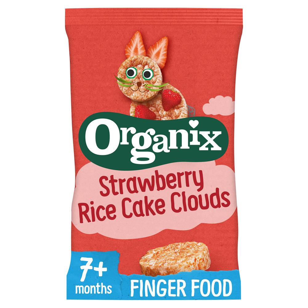 Organic Strawberry Rice Cake Clouds 40g