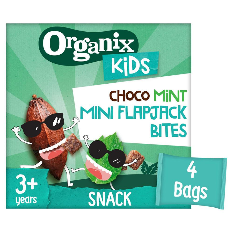 Organix KIDS Cool Choco Mint Mini Flapjack Bites (4 x 23g)