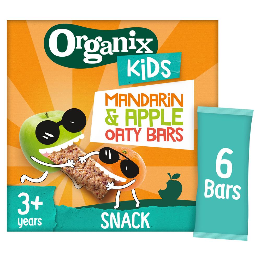 Organix KIDS Marvellous Mandarin & Apple Oaty Bars (6 x 23g)