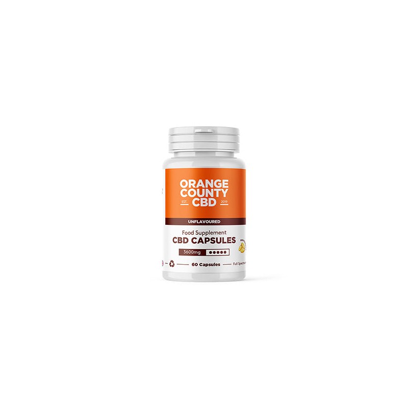 Orange County 3600mg Full Spectrum CBD Capsules - 60 Caps