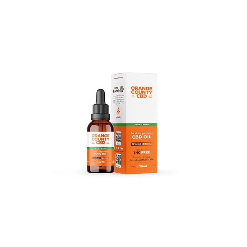 Orange County CBD 1000mg Flavoured Tincture Oil 30ml