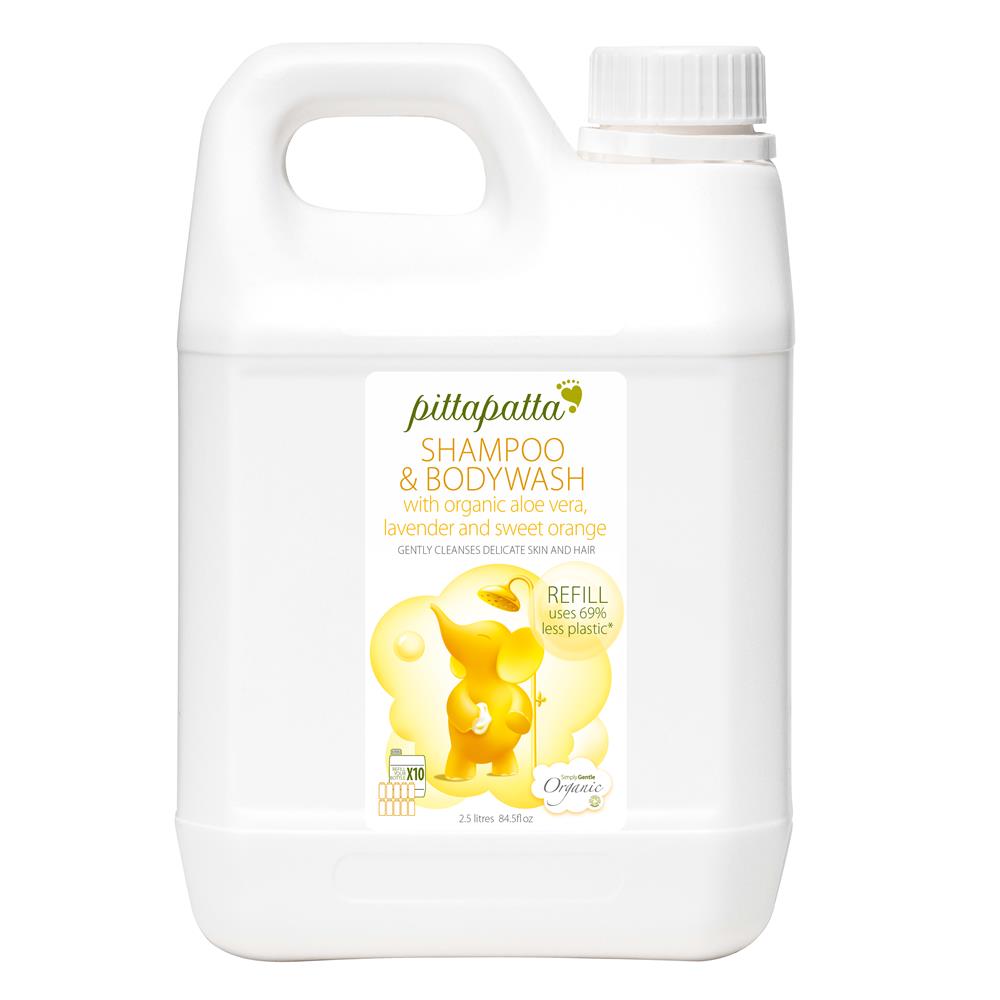 Shampoo & Bodywash with Organic Aloe Vera Refill 2.5L