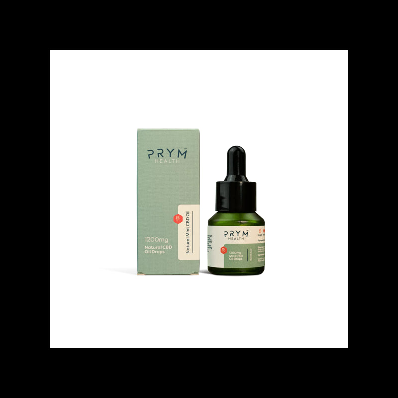 Prym Health 1200mg Natural Mint CBD Oil Drops - 15ml