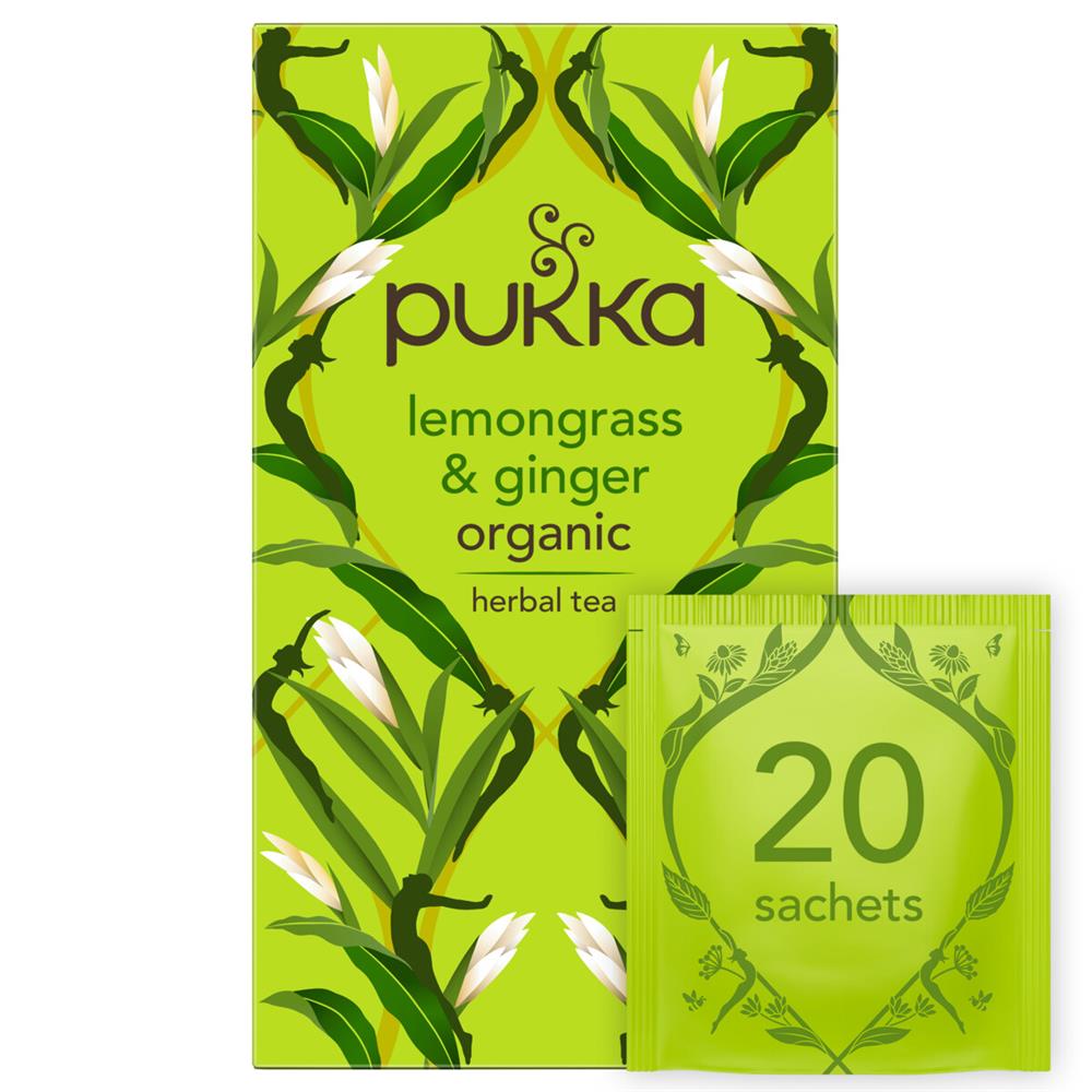 Pukka Organic Lemongrass & Ginger Herbal Tea 20 sachets