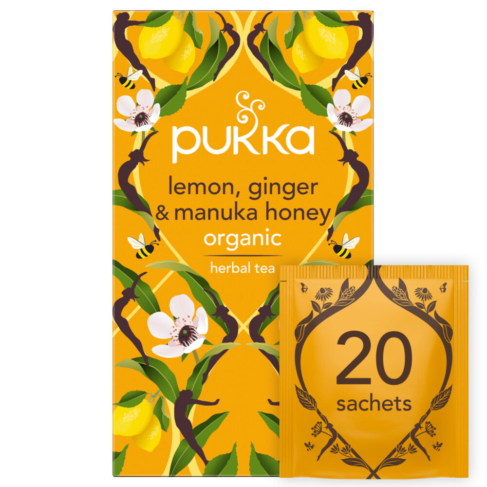 Pukka Lemon Ginger & Manuka Honey Herbal Tea x 20 sachets