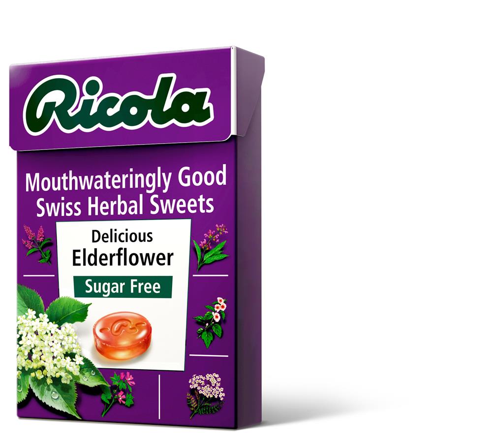 Ricola Elderflower Sugar Free Sweets Box 45g