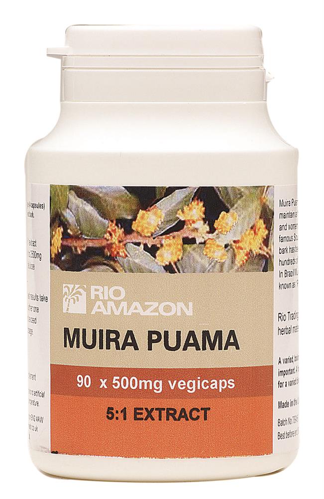 Muirapuama 500mg (5:1 Extract) 90 Capsules