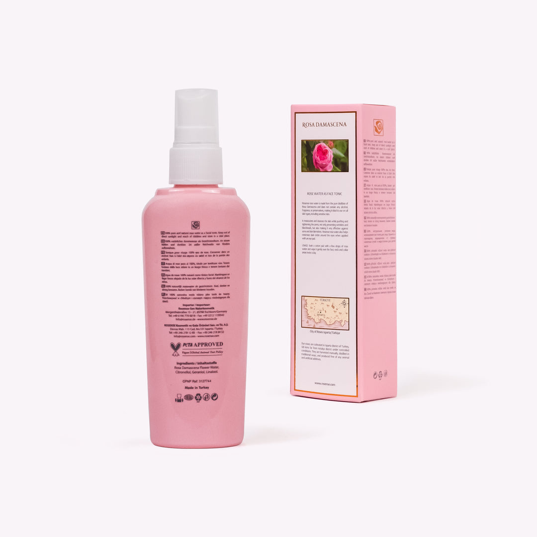 Rosense Natural Pure Rosewater 300ml Vegan 4 in 1 Cleanse & Tone & Hydrate & Nourish