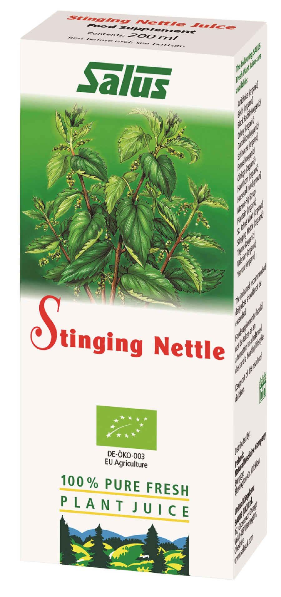 Stinging Nettle Organic Fresh Plant Juice 200ml