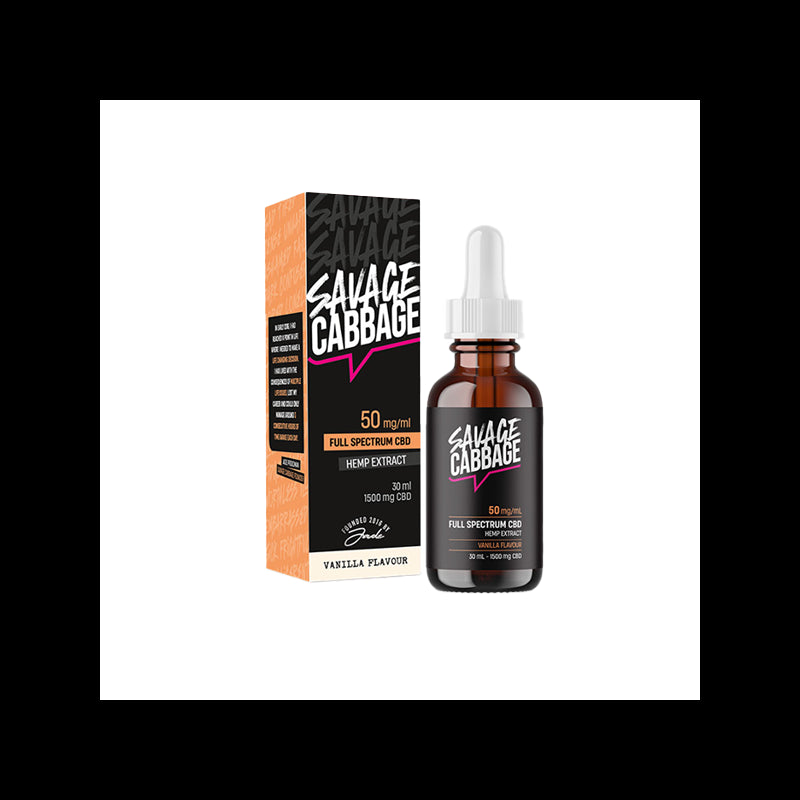 Savage Cabbage 1500mg CBD Oil Vanilla 30ml