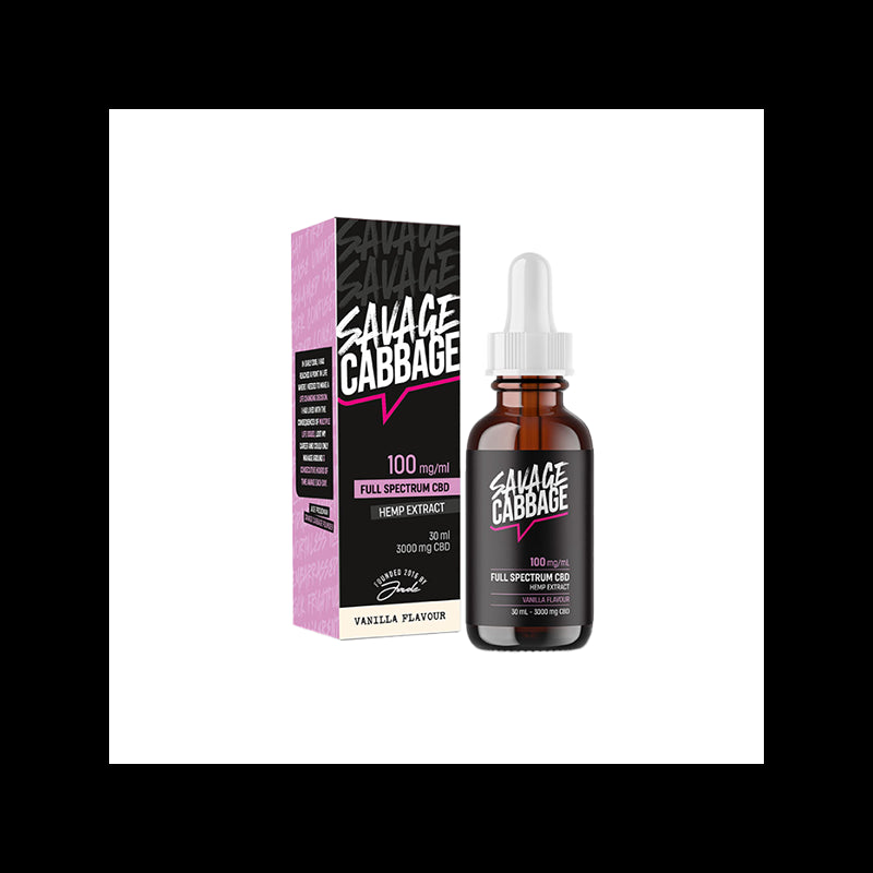 Savage Cabbage 3000mg CBD Oil Vanilla 30ml