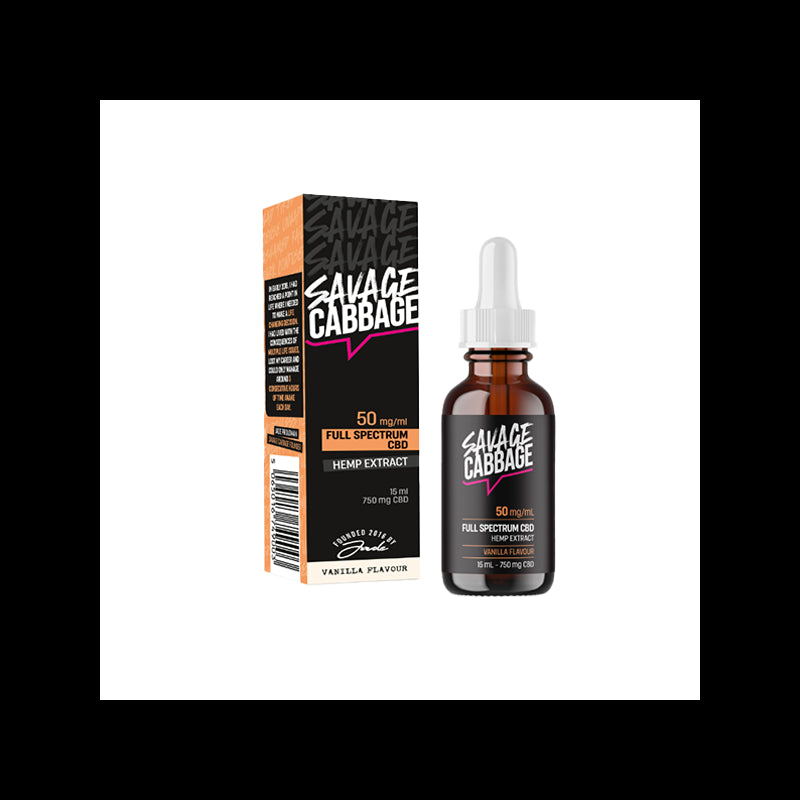 Savage Cabbage 750mg CBD Oil Vanilla 15ml