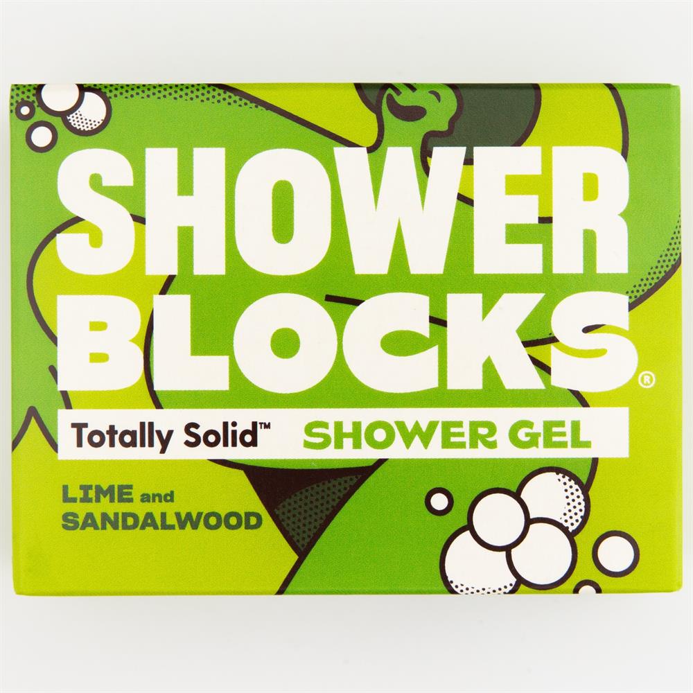 Shower Blocks Solid Shower Gel in Lime & Sandalwood 100g