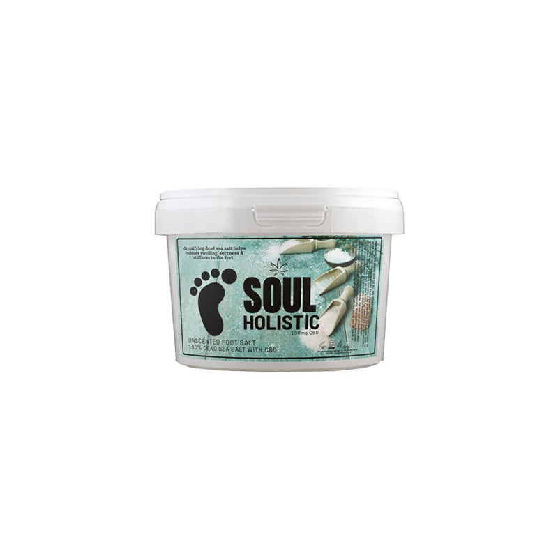 Soul Holistic 100mg CBD Dead Sea Salt Unscented Foot Salt - 500g