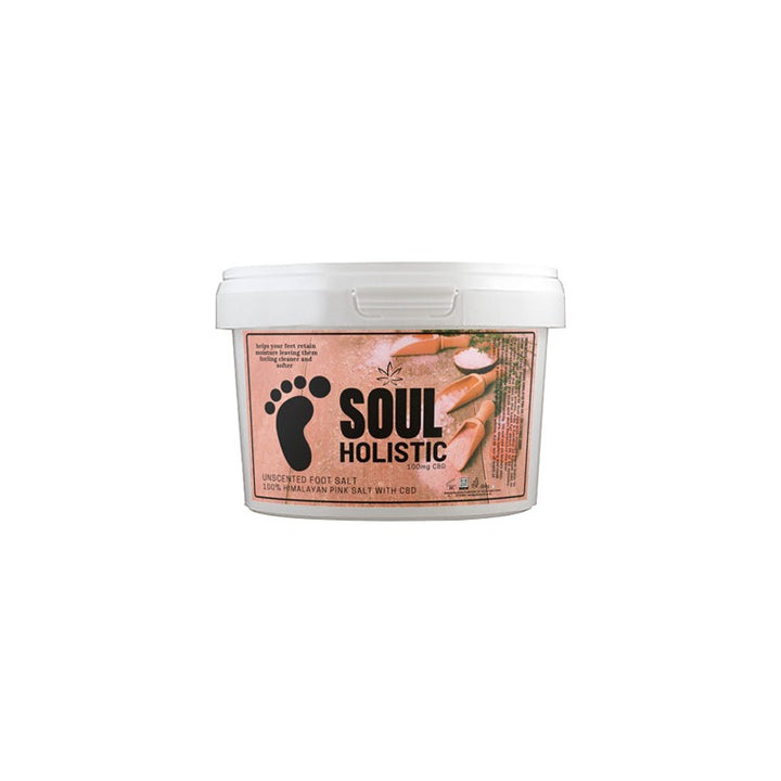 Soul Holistic 100mg CBD Himalayan Pink Salt Unscented Foot Salt - 500g