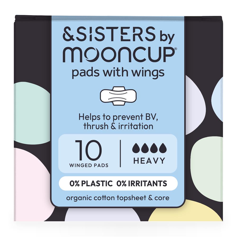 Organic Cotton Pads With Wings | Heavy Absorbency | (10 pack)