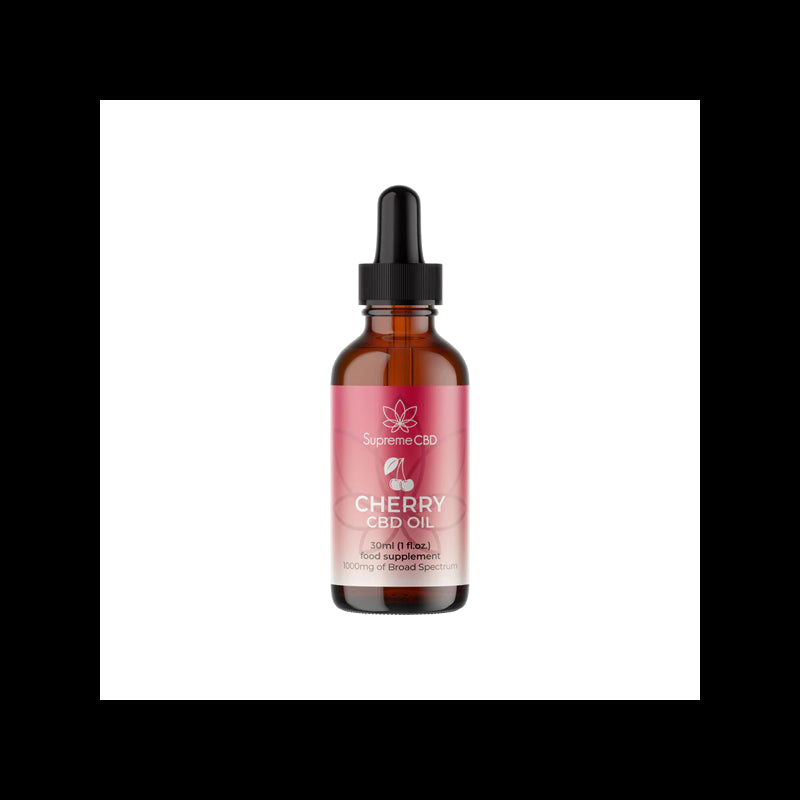 Supreme CBD 1000mg Broad Spectrum Cherry CBD Oil - 30ml