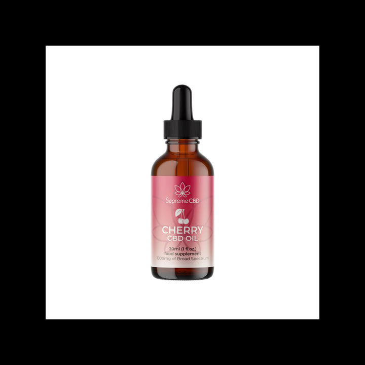 Supreme CBD 1000mg Broad Spectrum Cherry CBD Oil - 30ml