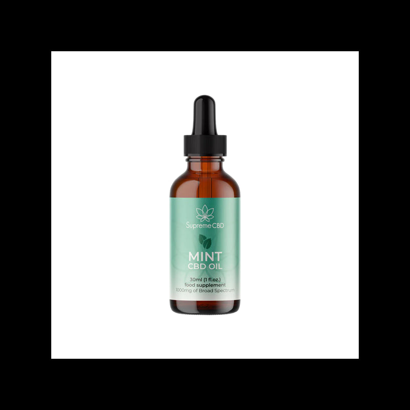 Supreme CBD 1000mg Broad Spectrum Mint CBD Oil - 30ml