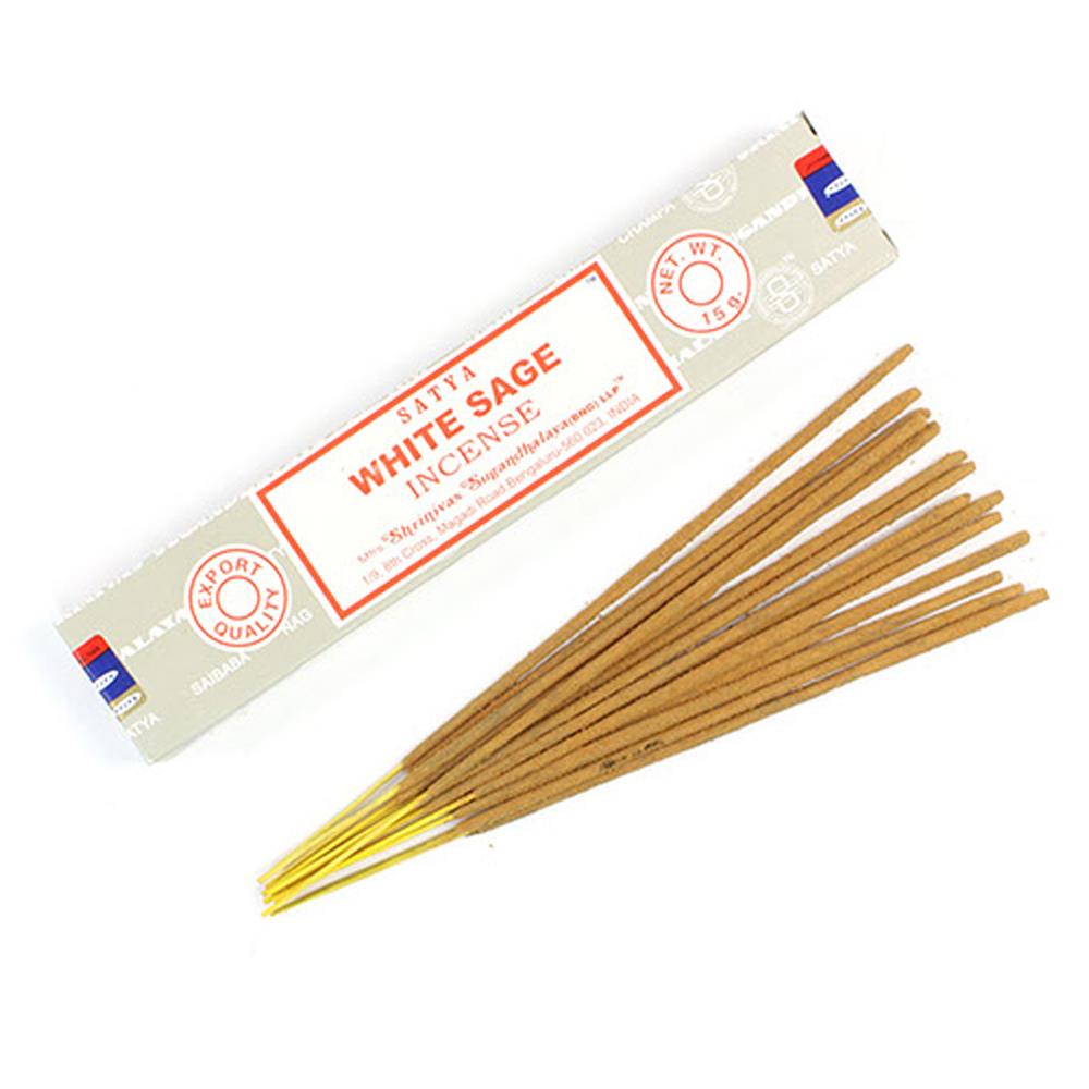 Satya White Sage Incense sticks 15g Pack.