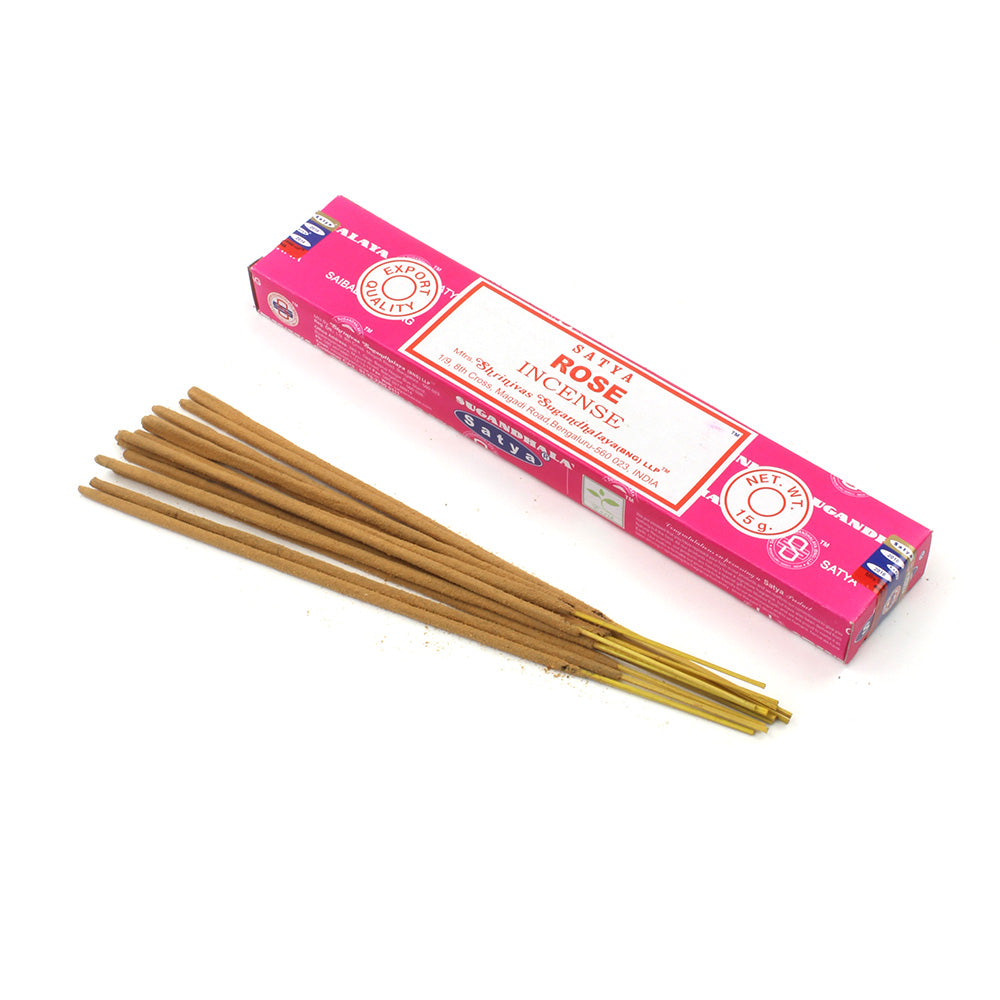 Satya Rose Incense sticks 15g Pack.