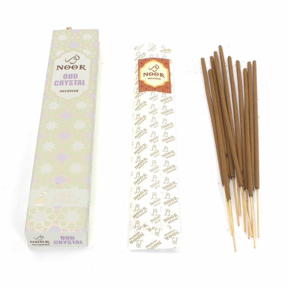 Noor Oud Crystal Incense sticks 15g Pack.