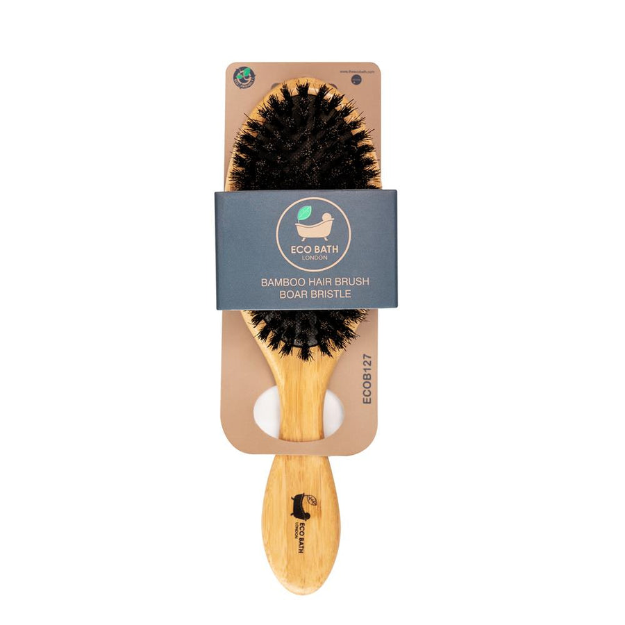 Bamboo Hair Brush Boar Bristle - 1 Unit