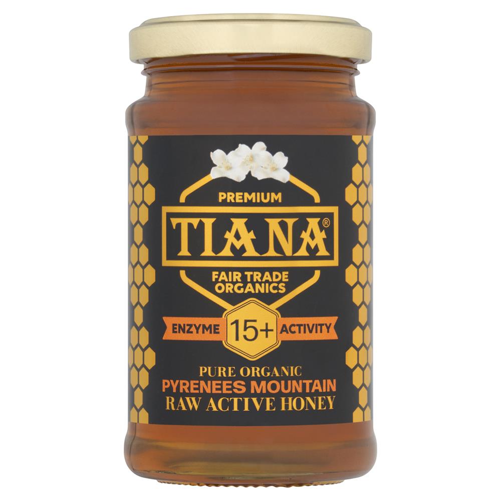 TIANA Organic Raw Active Pyrenees Mountain Honey 15+ 250g